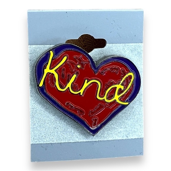 Penzeys Kind Heart Lapel Pin Hat Pin Collector Colorful Retro - Picture 1 of 5